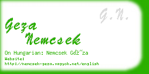 geza nemcsek business card